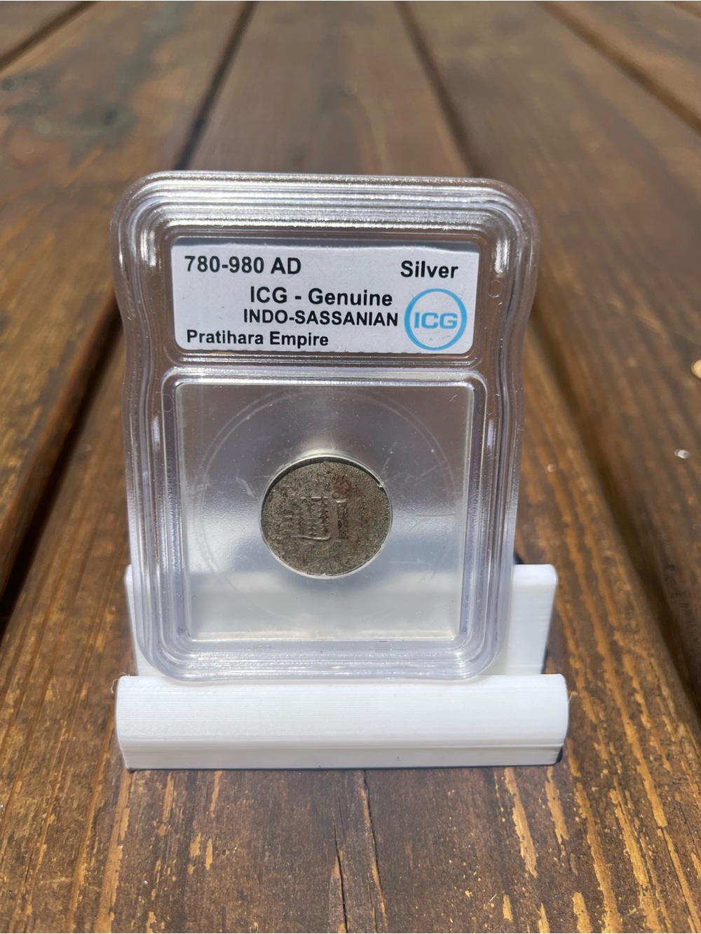 ICG Certified Indo-Sassanian Silver Coin (780-980 AD)